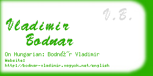 vladimir bodnar business card